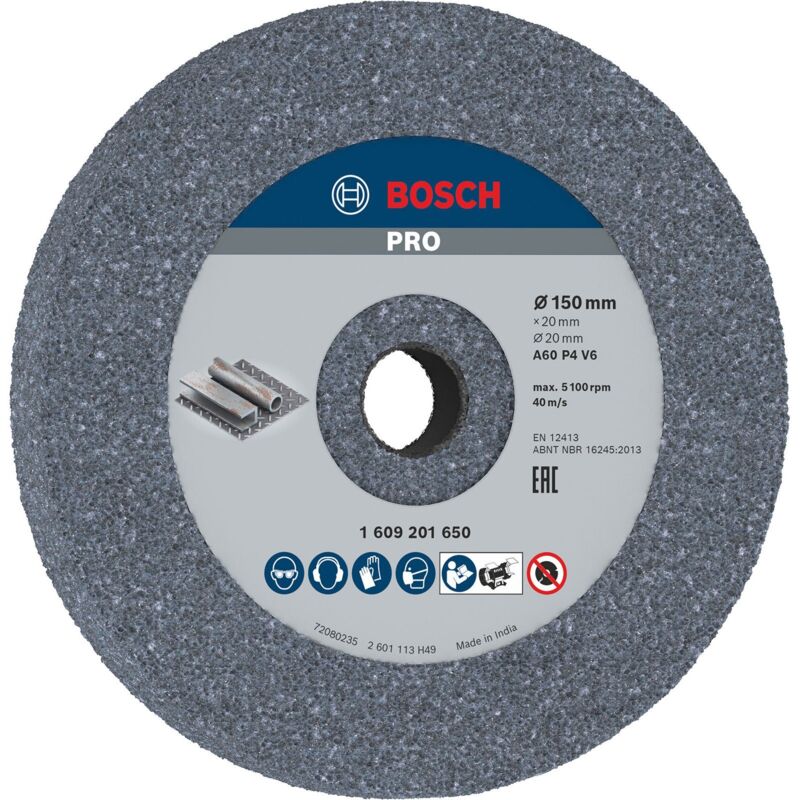 Bosch - Disque abrasif pro Steel 150 x 20 x 20 mm G60 - 1609201650