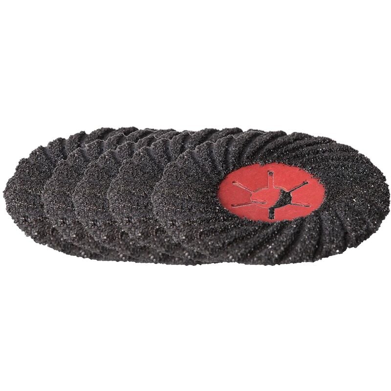 Rosver - lot de 5 disques abrasif 125 mm semi rigide flexible grain 60