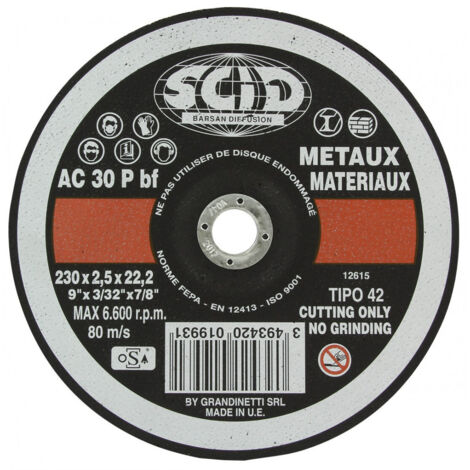 Disque abrasif universel 230 ø (mm)