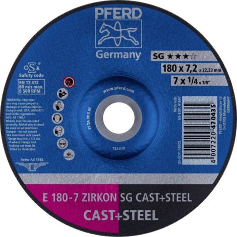 Disque abrasif ZA30S SG 178x7,2mm gekr. Pferd