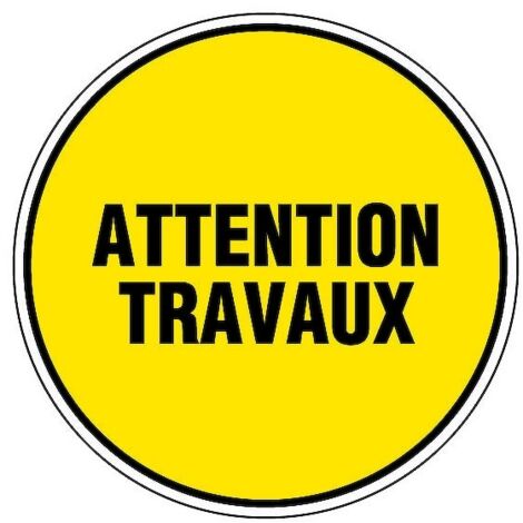 Disque Attention Travaux Rigide Signalisation De Sécurité Robuste Pour Chantiers - Novap