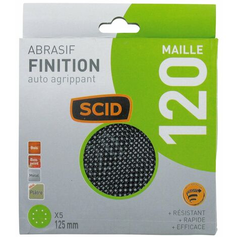 Disque Auto-agrippant ø 125 Mm Grain 120 - 5 Pièces