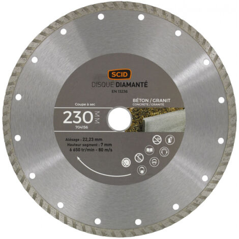 Disque Béton Granit 230mm - 22,23mm Alésage