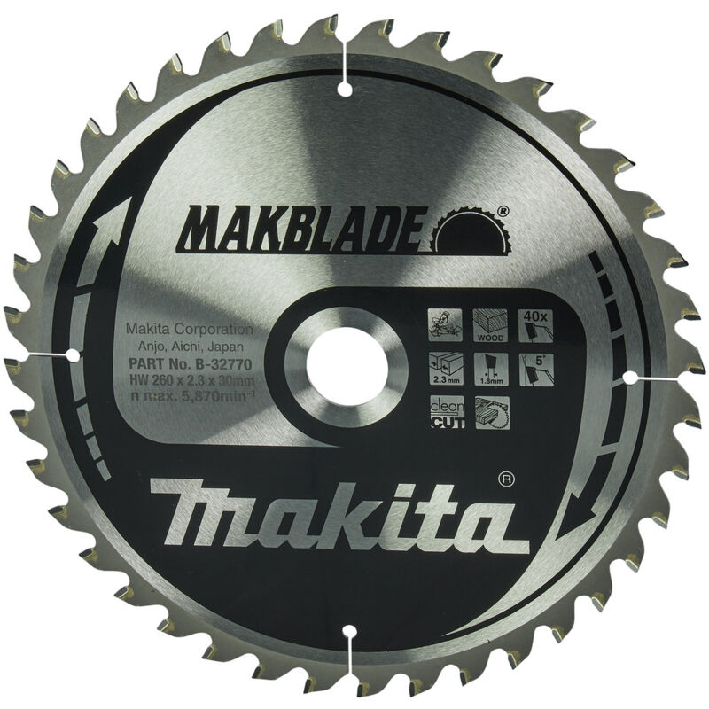 Makita - disque bois makblade 260 x 30 mm - B32770
