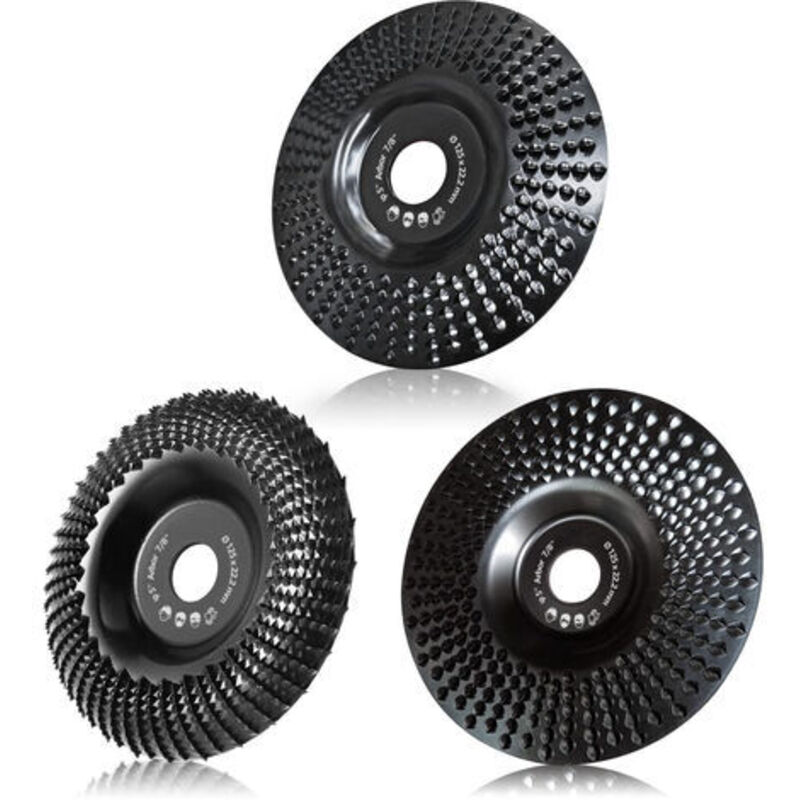 Tigrezy - Disque Bois Meuleuse 125mm, 3 Pièces Disques de Meulage pour Façonner, Meuler et couper Roues pour Meuleuse d'angle