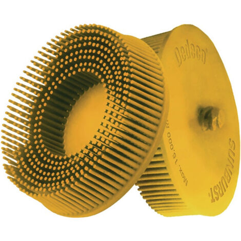 Disque brosse radiale Sunburst D.76mm K.80 A80 CRS B.76 jaune 20000min TYROLIT