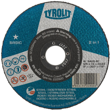 DISQUE C H MÉTAL/INOX - 125X2,5MM