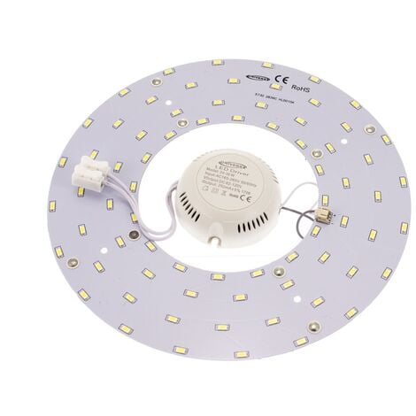 PLANET SHOP Disque circulaire LED avec aimant 32W 3400 Lm 120° Univers 6500k Lumière froide