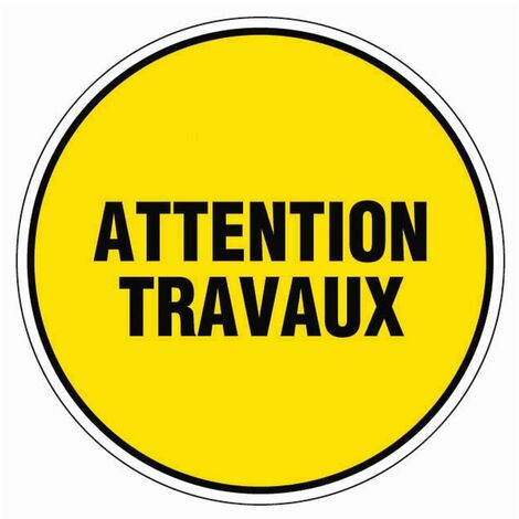 Disque D'avertissement ø 450 Mm Rigide Attention Travaux