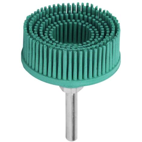 Disque de brosse à poils Meule de polissage abrasive en caoutchouc de brosse abrasive en caoutchouc de 2 pouces pour le retrait de rouille de bavure(vert)