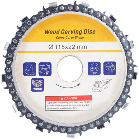 Disque de chaîne circulaire 4,5 po 13 dents pour meuleuse, lame scie bois sculpture 13000 tr/min