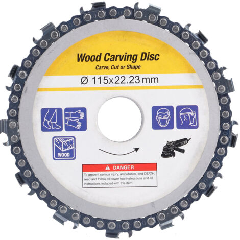 Disque de chaîne circulaire 4,5 pouces 13 dents pour meuleuse, accessoire de sculpture sur bois