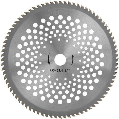 Disque de coupe 10 pouces professionnel pour débroussailleuse, coupe-herbe et travaux de jardinage (80 dents acier)