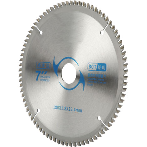 Disque de coupe 180 mm, 80 dents, lame scie circulaire robuste pour bois dur