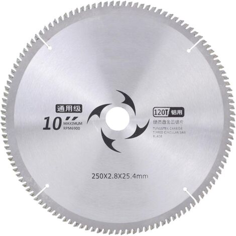 Disque de coupe bois 120 dents en alliage dur - Lame scie circulaire universelle