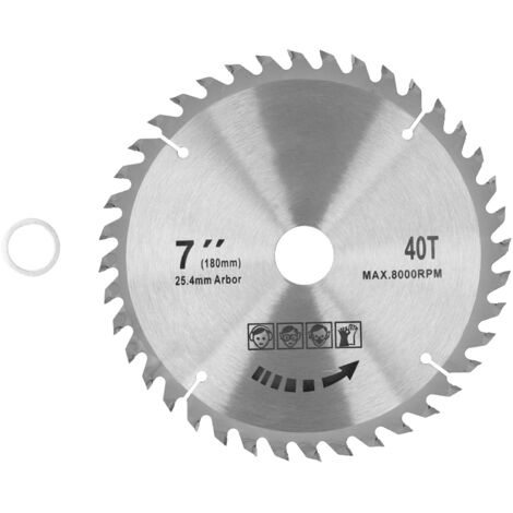 Disque de coupe circulaire en carbure cémenté 7x40T 180 mm - Accessoire pour le travail du bois