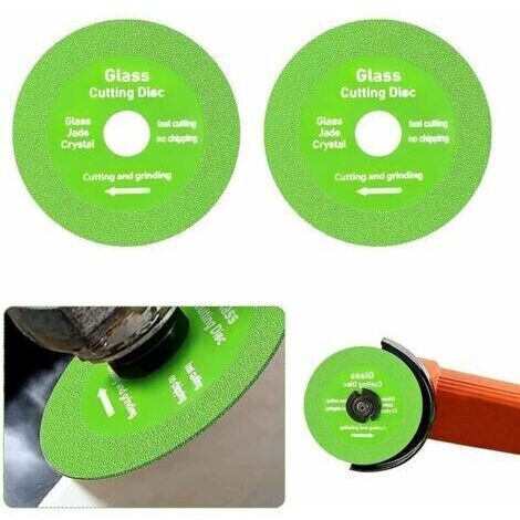 Disque de Coupe de Verre, 2 Pièces Glass Cutting Disc Disque à Tronçonner Le Verre Meule à Lame de Scie Mince Angle Grinder Cutting Disc, pour Carrelage, Marbre et Verre - MODOU