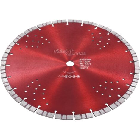 Disque de coupe diamanté avec turbo et trous Acier 350 mm CFW32605