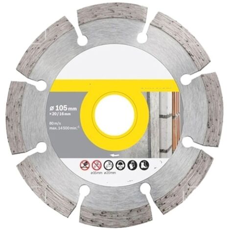 Disque de coupe diamanté pour meuleuse de pierre, béton armé, granit, 105 mm