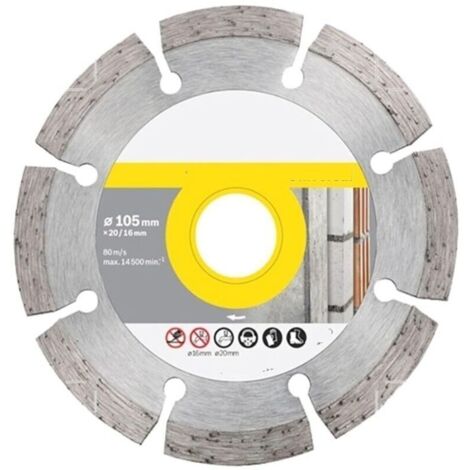 Disque de coupe diamanté pour meuleuse de pierre, béton armé, granit, 105 mm