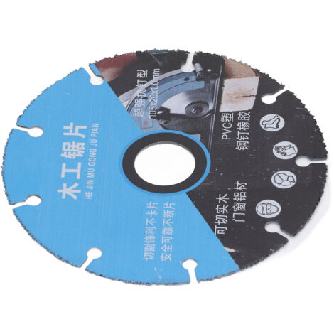 Disque de coupe en acier au manganèse pour scie circulaire, lame robuste pour bois et matériaux PVC.