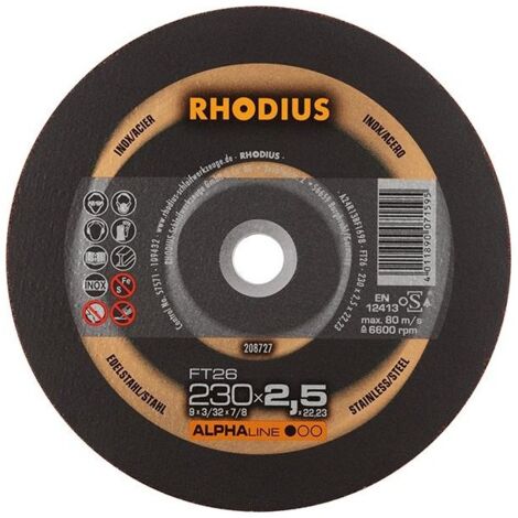 Disque de coupe FT26 230 x 2,5mm  Rhodius
