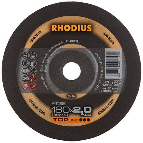 Disque de coupe FT38 180 x 2,0mm  Rhodius(Par 25)