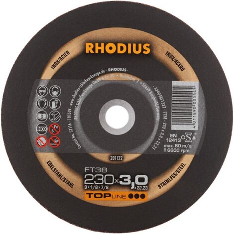 Disque de coupe FT38 230 x 3,0mm  Rhodius(Par 25)