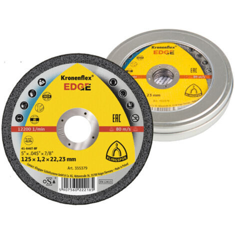 Disque de coupe Klingspor EDGE, 125 x 1,2 x 22,23 mm droit 10 pièces