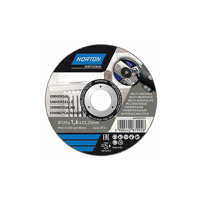 Disque de coupe multi 125x1,6x22,2 mm