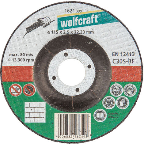 Disque De Coupe Pour Pierre ø115x2,5x22,23mm. 1621099 Wolfcraft.