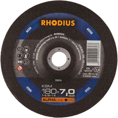 Disque de coupe Rhodius ksm 180 mm acier 7 mm