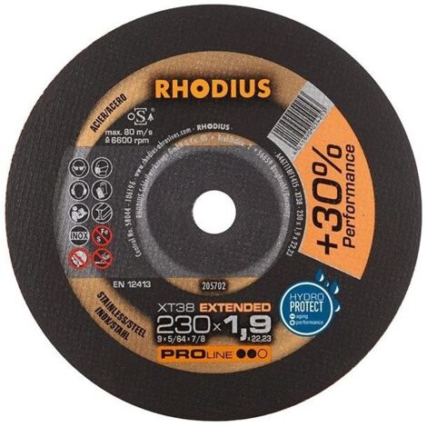 Disque de coupe Rhodius xt38 230 mm 1,9 mm 25 pcs