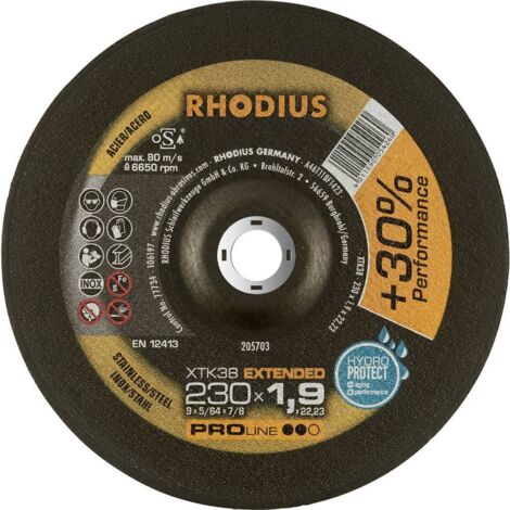 Disque de coupe rhodius xtk38 230 mm 1,9 mm