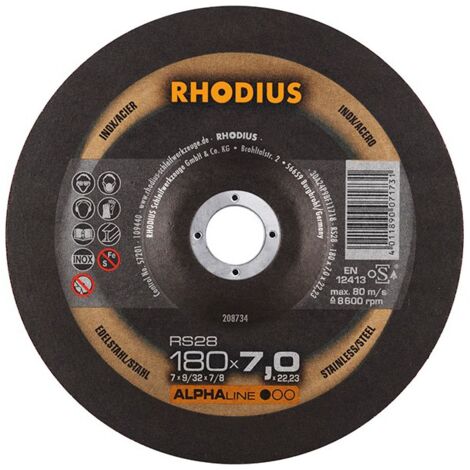 Disque de coupe RS28 180 x 7,0mm Inox Rhodius(Par 10)