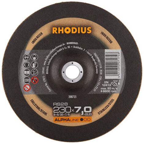 Disque de coupe RS28 230 x 7,0mm Inox Rhodius(Par 10)