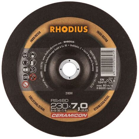 Disque de coupe RS480 230 x 7,0mm Inox Rhodius(Par 10)