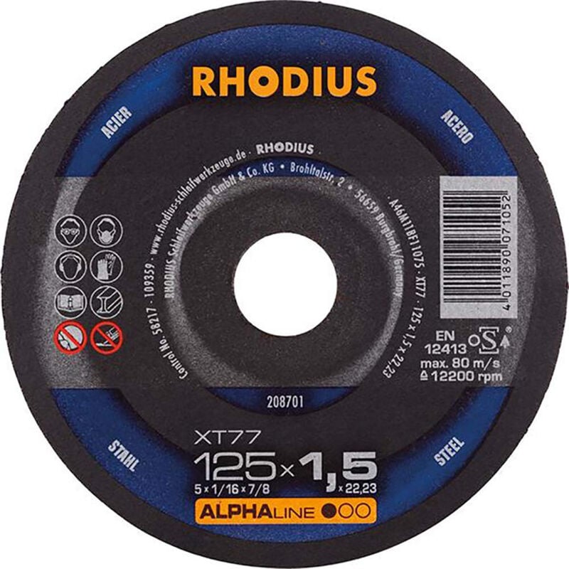 Rhodius - disque XT77 125X1,5X22,2 acier
