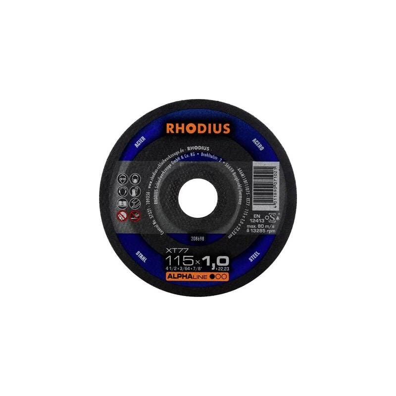 Rhodius - 208698 disque à tronçonner 115 mm 1 pc(s) acier