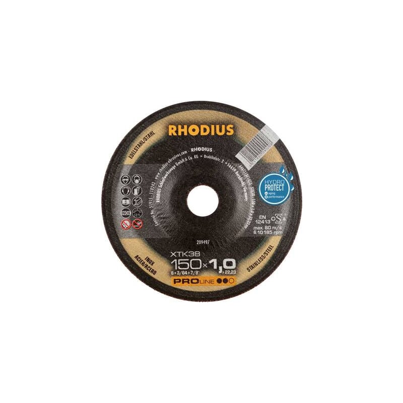 209497 disque à tronçonner à moyeu déporté 150 mm 1 pc(s) acier inoxydable, acier - Rhodius