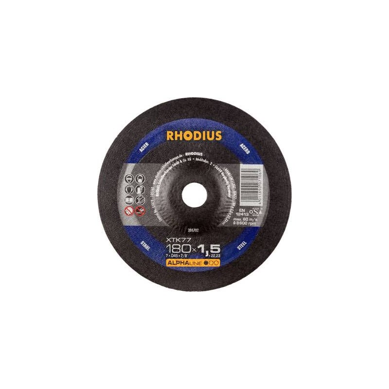 Rhodius Rhodius 208702 Disque À Tronçonner À Moyeu Déporté 180 Mm 1 Pc(S) Acier