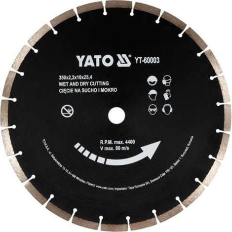 Disque de découpe diamanté pour béton 350 x 25,4 mm