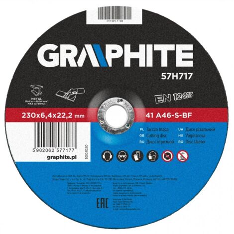 Disque de découpe graphite 230 mm épaisseur 6,4 mm