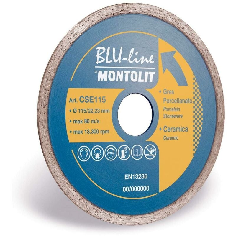 Disque De Diamant 115 Mm Pour Cžëramique Et Gržês Vitrifižë Montolit Cermont Cse115