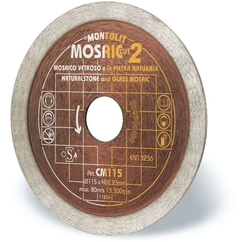 Montolit - disque de diamant 115 mm pour mosaique et GRŽêS EMAILLŽë mince et delicat cermont CM115