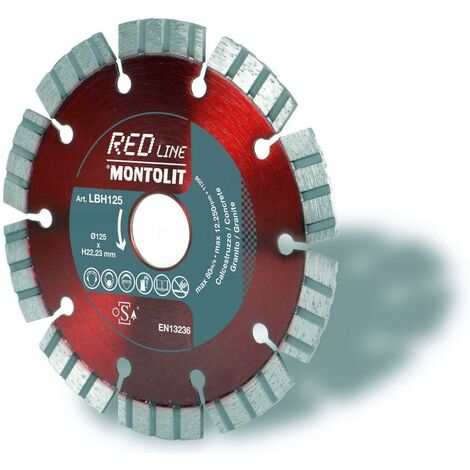 DISQUE DE DIAMANT 125 MM POUR BŽëTON GRANIT PORPHYRE PIERRE DURE MONTOLIT LASERMONT LBH125