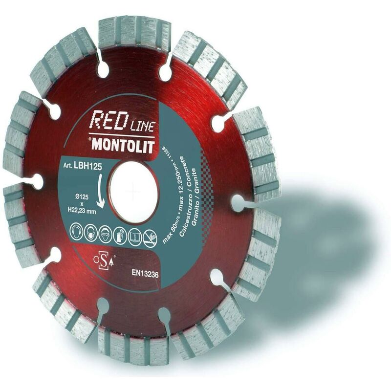 Disque De Diamant 125 Mm Pour Bžëton Granit Porphyre Pierre Dure Montolit Lasermont Lbh125