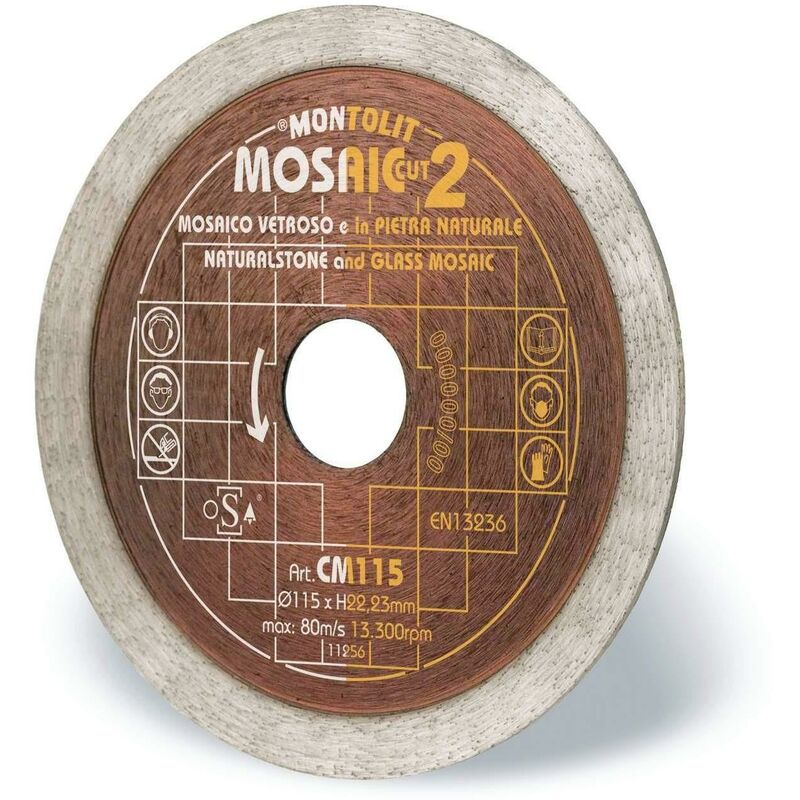 Montolit - disque de diamant 125 mm pour mosaique et GRŽêS EMAILLŽë mince et delicat cermont CM125