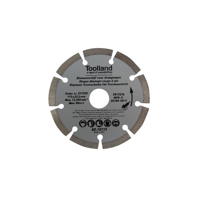 Toolland - disque de diamant - 125 mm - segmenté BD10125