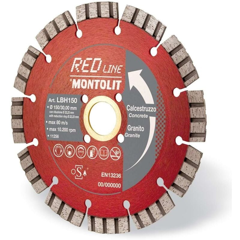 Disque de diamant 160 mm pour BŽëTON granit porphyre pierre dure Montolit lasermont LBH160